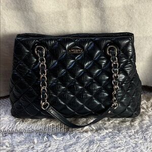 Kate Spade Black Quilted Leather Chain Shoulder Bag